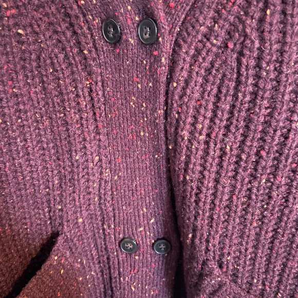 NWOT Frank and Oak Oversized Wool Blend Cardigan in Dark Brown - Picture 6 of 6